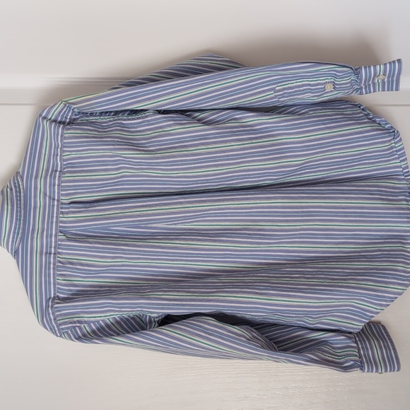 Ralph Lauren Blue striped Button Down Dress Shirt. Size 8 Boys - Picture 7 of 8
